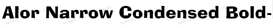 Alor Narrow Condensed Bold字体转换